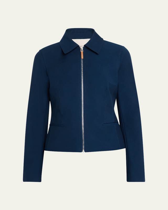 Zip-Front Tailored Jacket